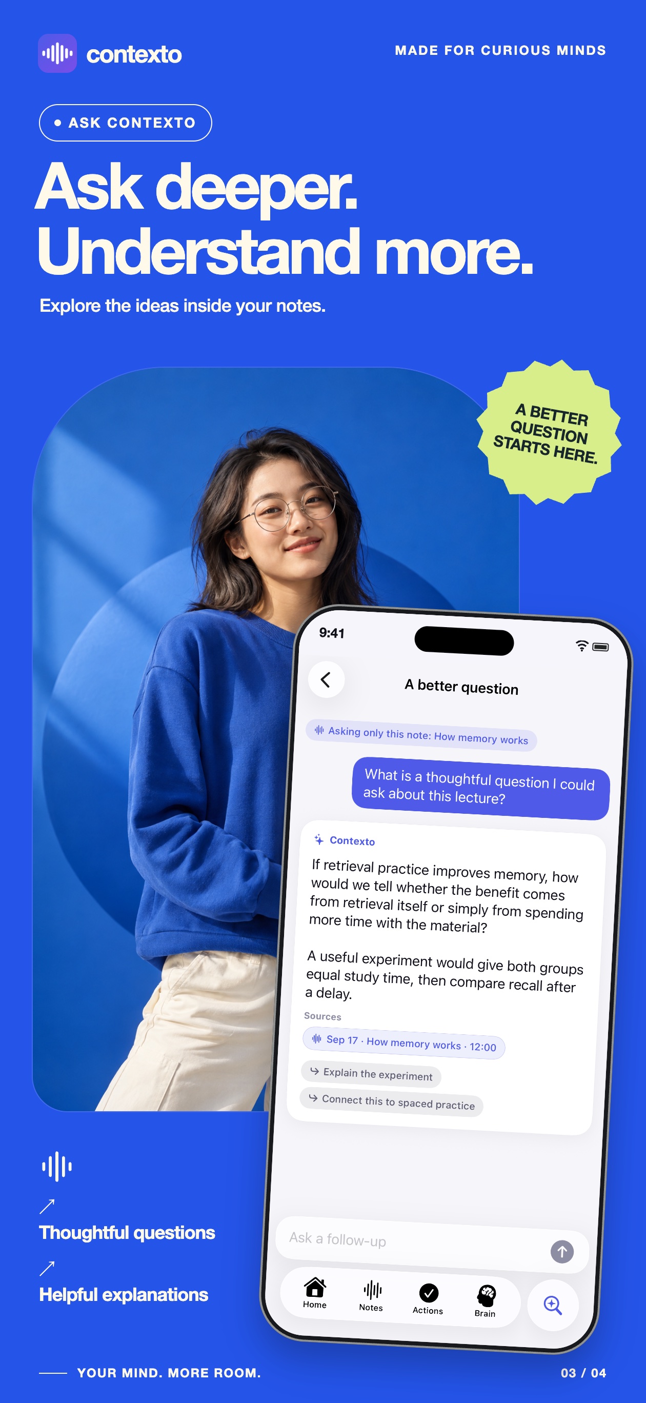 Ask Contexto grounded answer with source citations